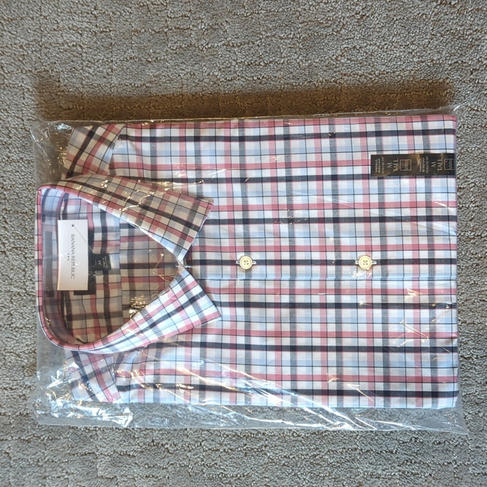 Banana Republic Athletic Fit Dress Shirt M Tall
